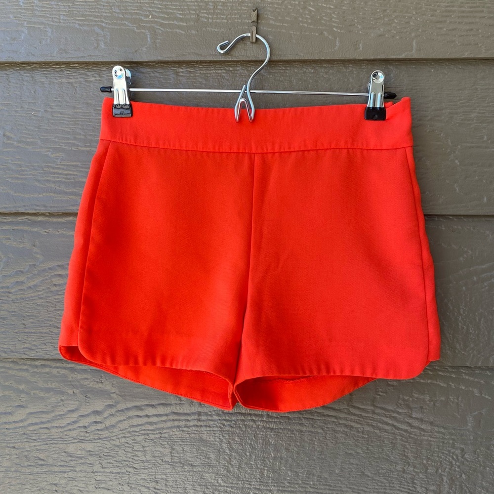 J Crew Dressy Shorts red orange women’s size 00.